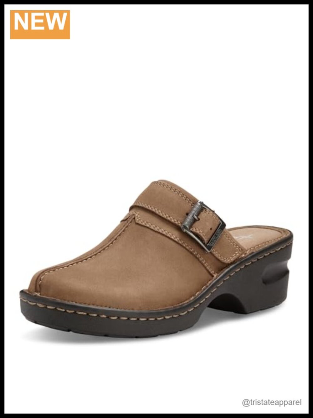 Women's Leather Mules Clogs with Memory Foam Cushioned Insoles